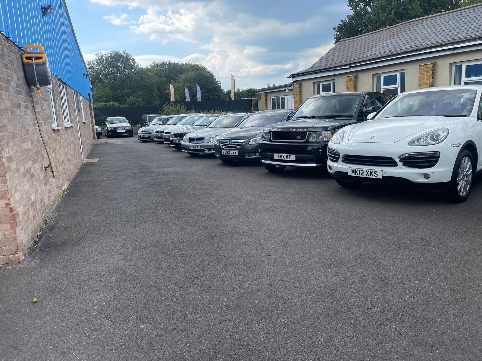 Cars lined up in the AT42 yard